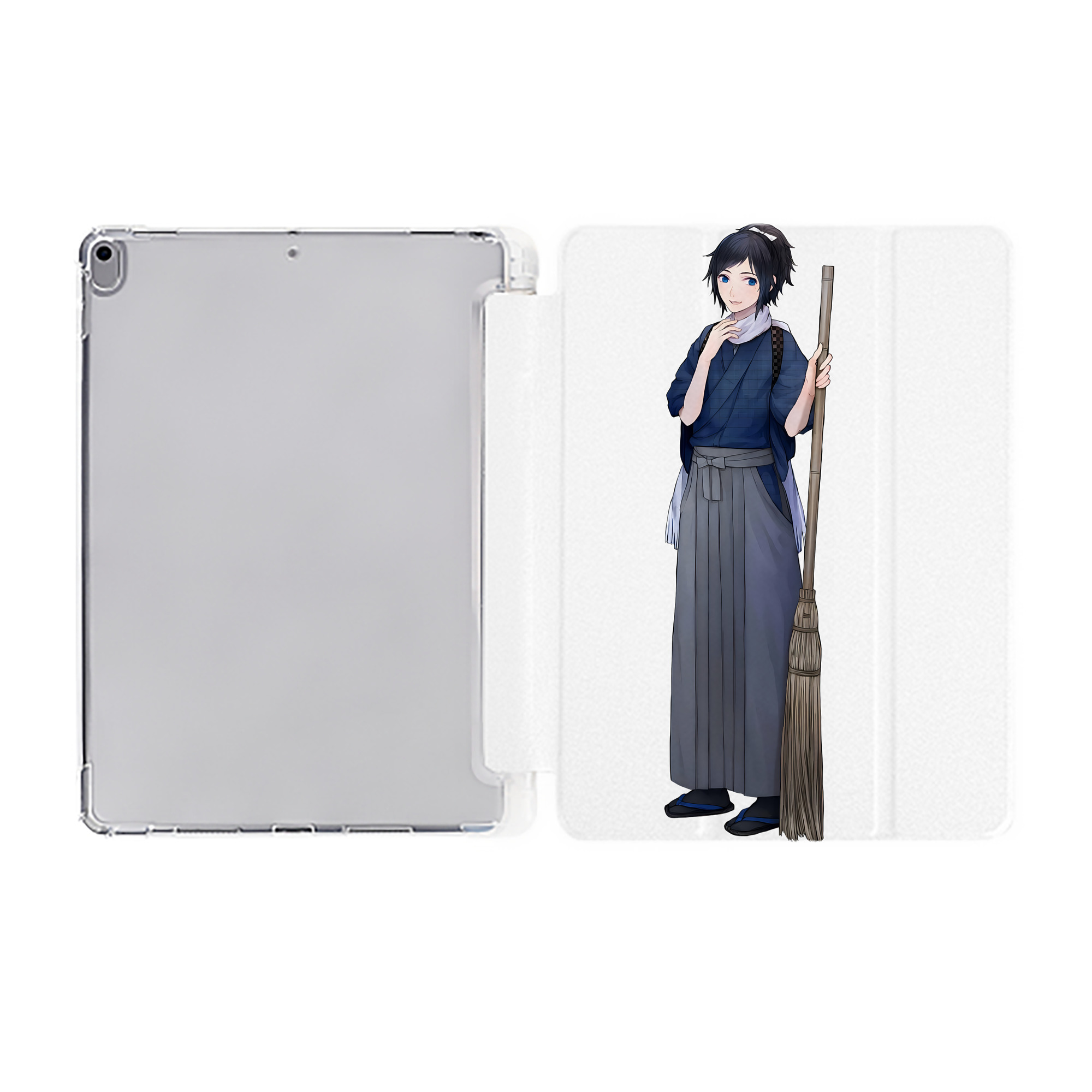 （画像用） 刀剣乱舞 Touken Ranbu IPad ケース ペン収納付き 三つ折りスタンド PUレザー×シリコン 対応機種9.5/10.5/10.9インチ
